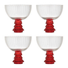 Garland Xmas Tree 250ml Coupe Glasses (Set of 4)